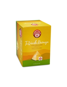 Infusión té verde bolsita jengibre con naranja piramidal Pompadour